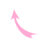 Curved-arrow-pink Clip Art