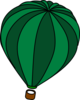 Hot Air Balloon Green Clip Art