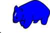 Blue Wombat Clip Art