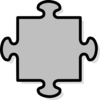 Silver Jigsaw Clip Art