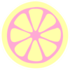 Pink Lemon Slice Clip Art