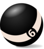 Black 6 Stripes Ball Clip Art