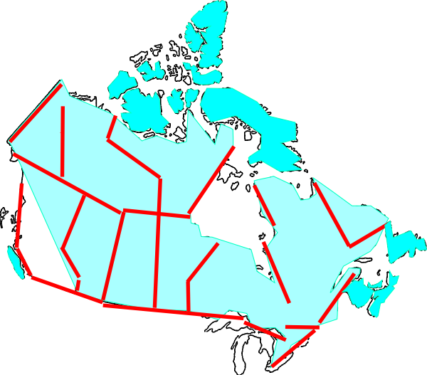 clipart map of us and canada - photo #50