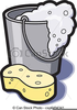 Bucket And Sponge Clipart Image