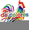 De Colores Rooster Clipart Image