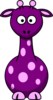 Purple Giraffe Clip Art