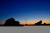 Farm House Silhouette Image