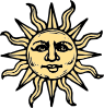 Sun Woodcut Clip Art