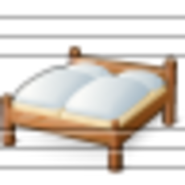 Double Wooden Bed 14 image - vector clip art online, royalty free ...