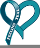 Ovarian Cancer Awareness Ribbon Clipart Image