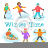 Children Winter Clothes Clipart Image