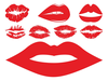 Free Kiss Prints Clipart Image