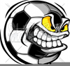 Angry Soccer Ball Clipart Image