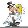 Comic Brautpaar Clipart Image