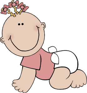 baby sleep
 on Baby Girl Crawling clip art - vector clip art online, royalty free ...
