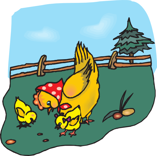 chicken eating clipart - photo #1