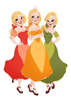 Clipart Of Three Little Girls Image