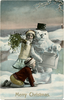 Vintage Snowman Clipart Image