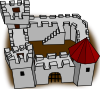 Ugly Non Perspective Cartoony Fort Fortress Stronghold Or Castle Clip Art