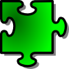 Green Jigsaw Piece 5 Clip Art