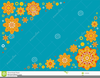 Orange Floral Clipart Image