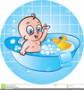 Baby In Tub Clipart Image