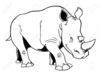 Rhino Clipart Outline Image