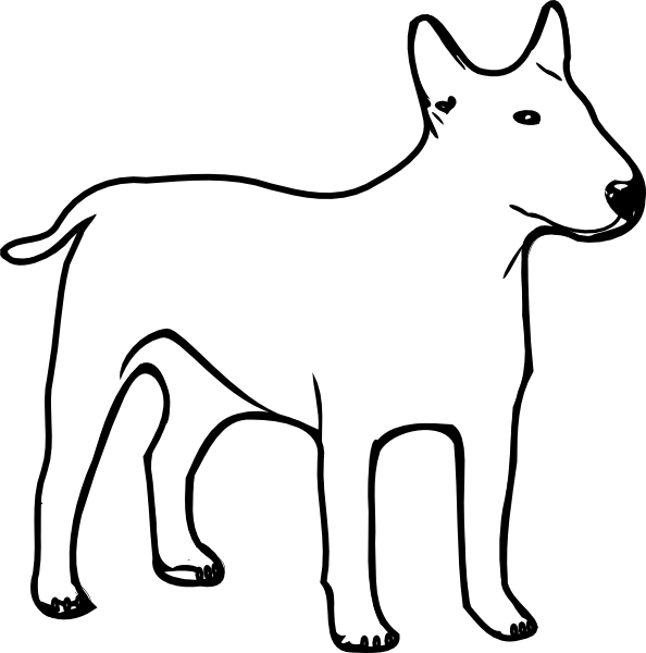 free black and white clipart of dogs - photo #45