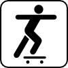 A Person Sliding On A Skate Board Clip Art