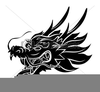 Free Black And White Dragon Clipart Image