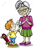 Clipart Of Helping Grandparents Image
