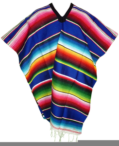 Blue Mexican Poncho | Free Images at Clker.com - vector clip art royalty free & domain