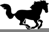Running Mustang Clipart Image