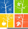 Seasons Clipart Black And White Image