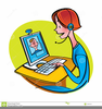 Woman At Computer Clipart Image