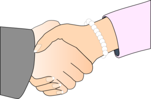 Handshake Freshwater Pearl Bracelet Clip Art