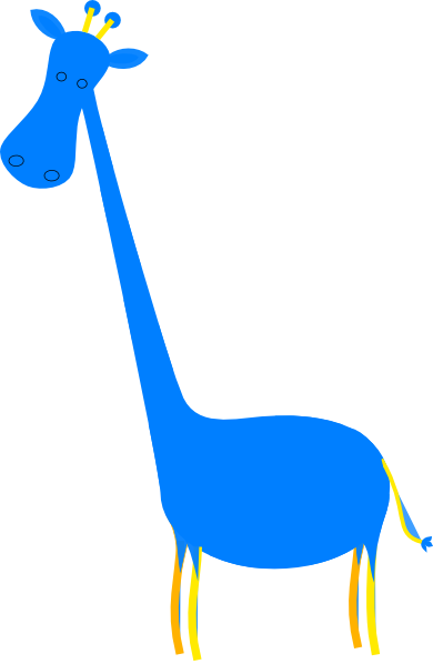 free blue giraffe clipart - photo #13