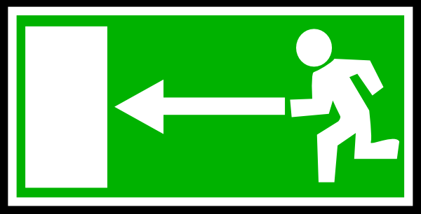 clipart fire exit sign - photo #43