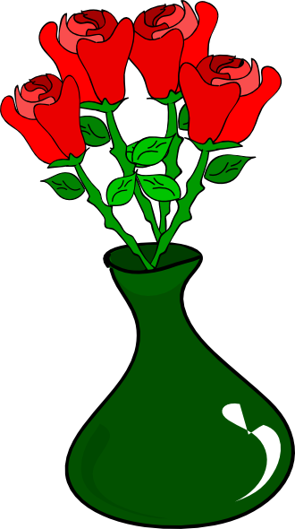 Vase Of Roses Clip Art at Clker.com - vector clip art ...