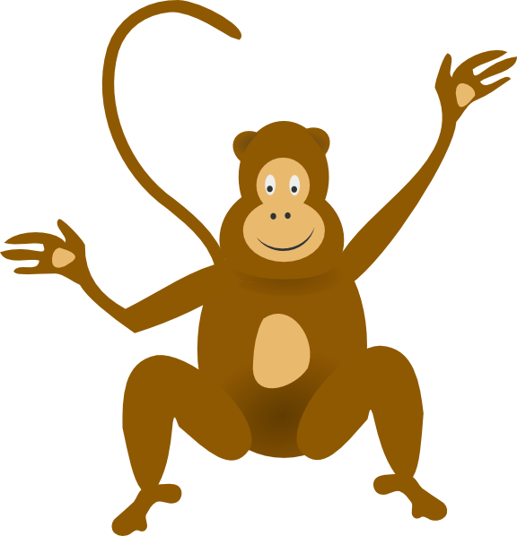 happy monkey clip art - photo #4
