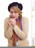 Woman Shivering Clipart Image