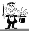 Magician Clipart Black And White Image