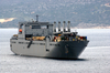 Large, Medium-speed Roll-on/roll-off Ship Usns Benavidez (t-akr 306) Heads Out Of Souda Harbor Following A Brief Port Image