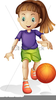 Free Girls Basketball Clipart Image