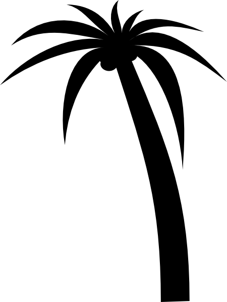 free black and white palm tree clip art - photo #37