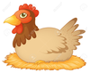 Free Clipart Chicken Laying Egg Image