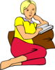 Reading Woman 2 Clip Art