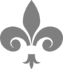 Gray Fleur De Lis Clip Art