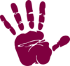 Red Hand Print Clip Art