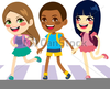 Crossing The Street Clipart Image